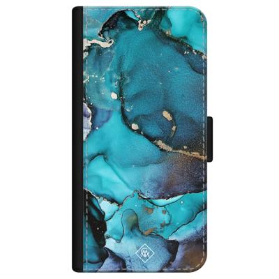 iPhone 12 flipcase - Marmer indigo blauw iPhone 12 flipcase - Marmer indigo blauw