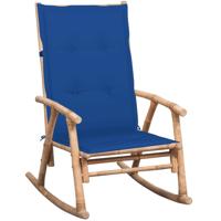 Schommelstoel met kussen bamboe - thumbnail