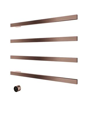 Hotbath &MORE set van 4 rails RAS80 SQUARE 80 cm met separate schakelaar en inbouw element Geborsteld Koper PVD (RAS80-4BCP) Hotbath &MORE set van 4 rails RAS80 SQUARE 80 cm met separate schakelaar en inbouw element Geborsteld Koper PVD (RAS80-4BCP)