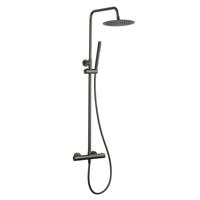 Opbouw Regendouche BWS Gunmetal 25 cm Hoofddouche Cemal Thermostatisch - thumbnail