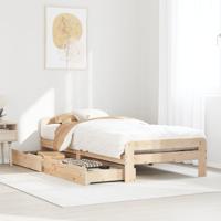 Bedframe zonder matras massief grenenhout 150x200 cm - thumbnail