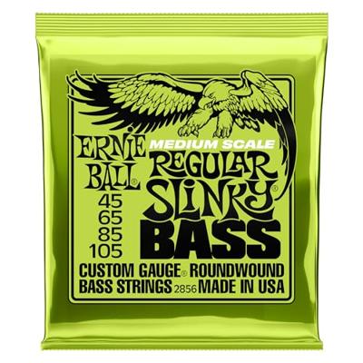 Ernie Ball 2856 Medium Scale Regular Slinky Bass 45-105 snarenset voor elektrische basgitaar