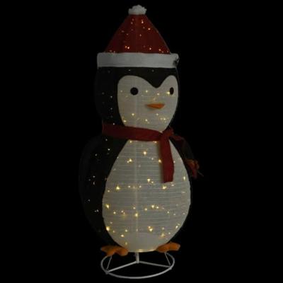VidaXL Kerstpinguïn decoratief led 180 cm luxe stof