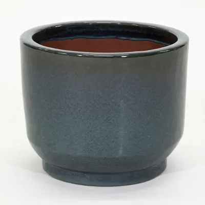 Mcollections Bloempot Cylinder Pedestal - Ø30 x H25 - Keramiek, Geglazuurd - Green