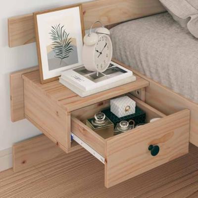 Bedframe met lade met hoofdeinde Bruin 90 x 200 cm Massief grenenhout