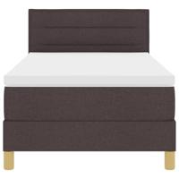 Boxspring bed met matras Donkerbruin 100 x 200 cm Stof - thumbnail