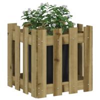 Plantenbak met hekontwerp 40x40x40 cm gempregneerd grenenhout - thumbnail