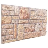 Wandpanelen 10 st 3D 100x50 cm EPS bruin - thumbnail