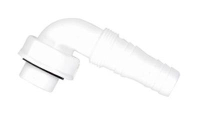 Kirchhoff Kunststof apparaataansluiting 90°, wit, 1"IT x 3/4"-mondstuk, voor inbouw wasapparaatsifon - 98839320