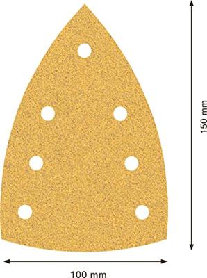 Bosch Accessories 2608901641 Schuurpapier voor multischuurmachine Korrelgrootte (num) 60 (l x b) 150 mm x 100 mm 50 stuk(s)