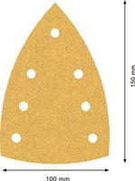 Bosch Accessories 2608901641 Schuurpapier voor multischuurmachine Korrelgrootte (num) 60 (l x b) 150 mm x 100 mm 50 stuk(s) - thumbnail