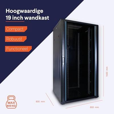 DSI 32U serverkast met glazen deur - DS8832 server rack
