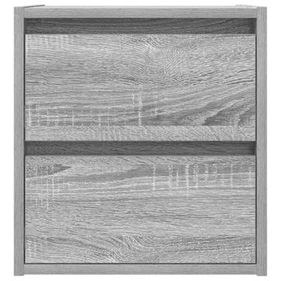 Nachtkastje wandgemonteerd 38x34x40 cm grijs sonoma eikenkleur Nachtkastje wandgemonteerd 38x34x40 cm grijs sonoma eikenkleur