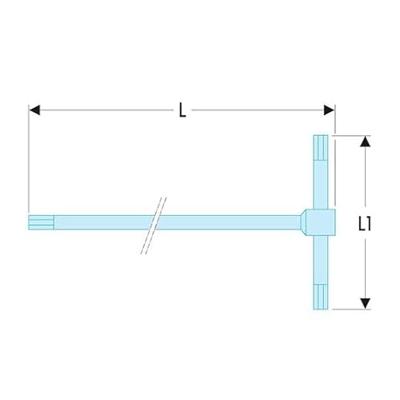 Facom 84TCD.5 Haakse schroevendraaier Inbus 5 mm - thumbnail