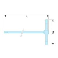 Facom 6-kant inbussleutel met t-greep 5 - 84TCD.5 - thumbnail