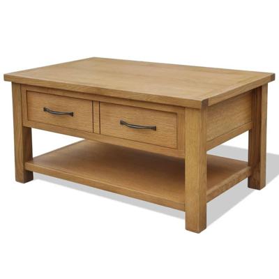 Salontafel 88x53x45 cm massief eikenhout
