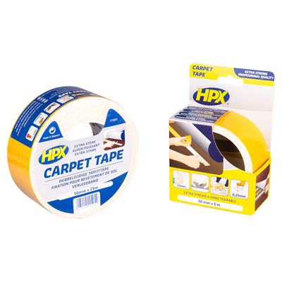 HPX dubbelzijdige tapijttape - 50 mm x 5 m - wit