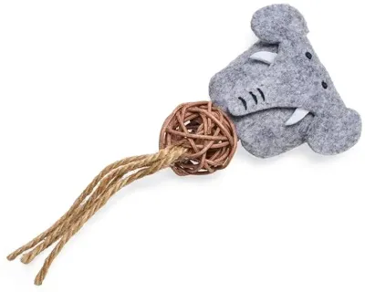 Beeztees kattenspeelgoed Jungle olifant Sola vilt 18x6x4cm grs