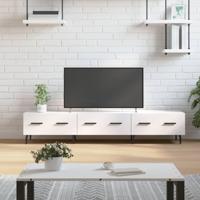 Tv-meubel 150x36x30 cm bewerkt hout hoogglans wit - thumbnail