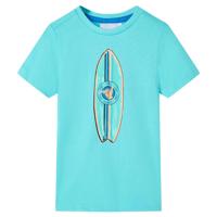 Kindershirt met korte mouwen 128 zeeblauw - thumbnail