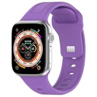 By Qubix - Square siliconen band - Paars - Compatible met Apple Watch 38mm / 40mm / 41mm / 42mm - Compatible Apple watch bandjes - thumbnail