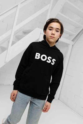 Hugo Boss Logo Hoodie Kids Zwart - Maat 11/12 jaar - Kleur: Zwart | Soccerfanshop Hugo Boss Logo Hoodie Kids Zwart - Maat 11/12 jaar - Kleur: Zwart | Soccerfanshop