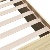 Bedframe bewerkt hout sonoma eikenkleurig 150x200 cm - thumbnail