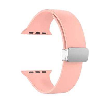 Siliconen bandje - Folding Buckle - Roze - Geschikt voor Apple Watch 44mm / 45mm / 46mm / 49mm