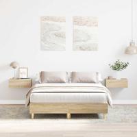 Bedframe zonder matras 140x190cm spaanplaat sonoma eikenkleurig - thumbnail