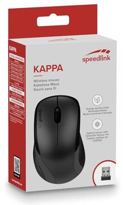 SpeedLink KAPPA Muis Radiografisch Optisch Zwart 3 Toetsen 1600 dpi SpeedLink KAPPA Muis Radiografisch Optisch Zwart 3 Toetsen 1600 dpi
