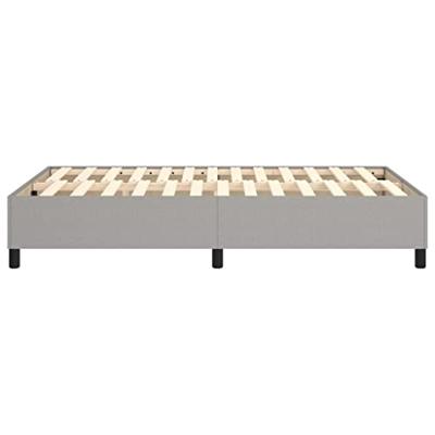 Boxspringframe stof lichtgrijs 120x200 cm