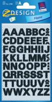 Avery Etiketten, letters A-Z, 2 blad, zwart, waterbestendige folie - thumbnail