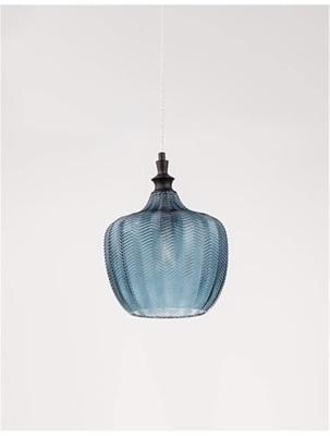 Lyora HanglampLoni blauw glas - 9191243