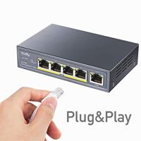 Cudy GS1005P netwerk-switch Gigabit Ethernet (10/100/1000) Power over Ethernet (PoE) Grijs - thumbnail