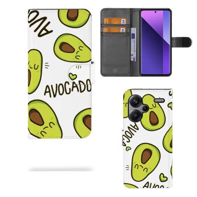 Xiaomi Redmi Note 13 Pro Plus Leuk Hoesje Avocado Singing | Portemonnee hoesje