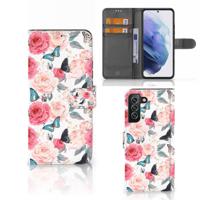 Samsung Galaxy S22 Plus Hoesje Butterfly Roses - thumbnail