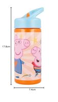 Waterfles Peppa Pig Having fun Roze PVC 410 ml - thumbnail