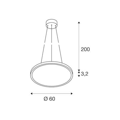SLV PANEL 60 1003047 LED-hanglamp LED vast ingebouwd 34 W Grijs SLV PANEL 60 1003047 LED-hanglamp LED vast ingebouwd 34 W Grijs