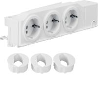DIN-rail contactdoos zonder klapdeksel Hager TN002S Zuiver wit (RAL 9010) (l x b x h) 45 x 250 x 50 mm - thumbnail