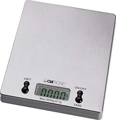 Clatronic KW 3367 Keukenweegschaal Digitaal Weegbereik (max.)=5 kg RVS 180 x 150 x 20 Clatronic KW 3367 Keukenweegschaal Digitaal Weegbereik (max.)=5 kg RVS 180 x 150 x 20
