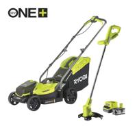 RYOBI ONE+ 18V Accu 33cm Grasmaaier & 25cm Grastrimmer kit (incl. 1x 4.0Ah accu & lader) - thumbnail