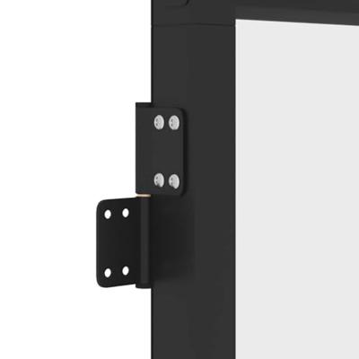 VidaXL Binnendeur smal 93x201,5 cm gehard glas en aluminium zwart - thumbnail