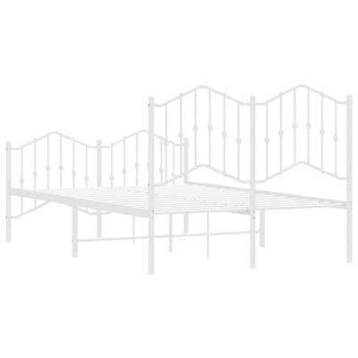 Bedframe met hoofd- en voeteneinde metaal wit 120x200 cm