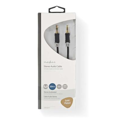 Nedis CABW22000AT10 Stereo Audiokabel 3,5 Mm Male - 3,5 Mm Male 1,0 M Antraciet Nedis CABW22000AT10 Stereo Audiokabel 3,5 Mm Male - 3,5 Mm Male 1,0 M Antraciet