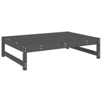 Tuinvoetenbank 120x80 cm massief grenenhout grijs - thumbnail