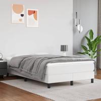 Pocketveringmatras medium 120x200x20 cm kunstleer wit - thumbnail
