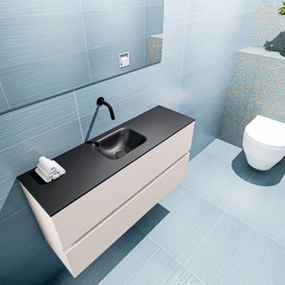 MONDIAZ ADA 100cm toiletmeubel linen. LEX wastafel urban midden zonder kraangat MONDIAZ ADA 100cm toiletmeubel linen. LEX wastafel urban midden zonder kraangat