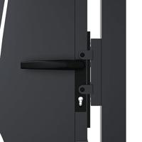 VidaXL Poort 105x155 cm met grasontwerp staal antracietkleurig - thumbnail