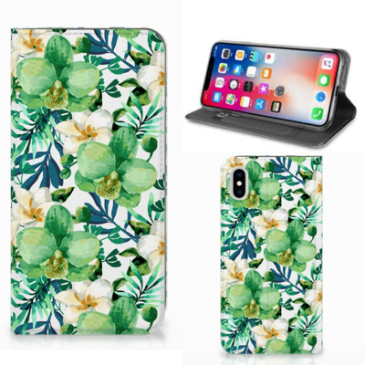 Apple iPhone Xs Max Smart Cover Orchidee Groen Apple iPhone Xs Max Smart Cover Orchidee Groen