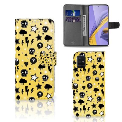 Telefoonhoesje met Naam Samsung Galaxy A51 Punk Geel Telefoonhoesje met Naam Samsung Galaxy A51 Punk Geel